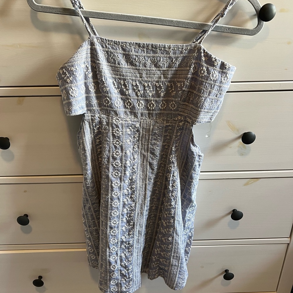 Altar'd State Gray Pleated Sundress Sleeveless